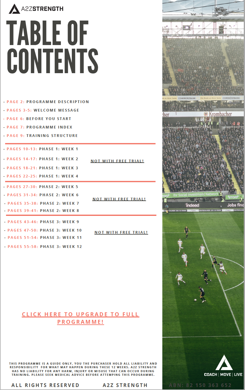12 WEEK PROGRAMME (WEEK 1 FREE TRIAL)